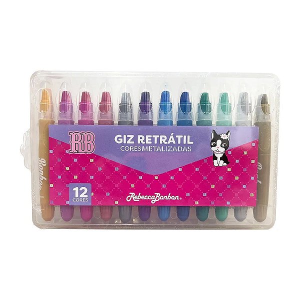 Giz Metalizado C/12 Retratil Rebecca Bonbon - Bwp