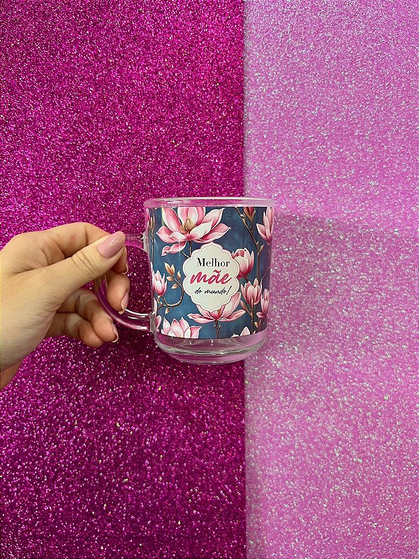 Caneca de Vidro 220ml Dia das Mães
