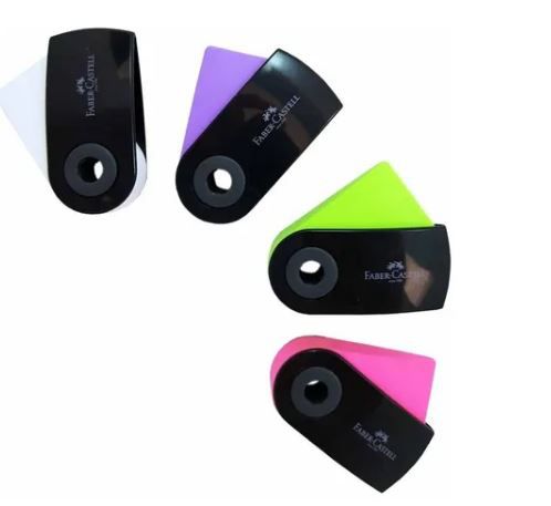 Borracha Mini Sleeve Black Neon - Faber Castell