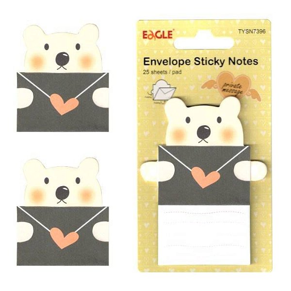 Bloco Adesivo Marcador Pagina Urso - Eagle