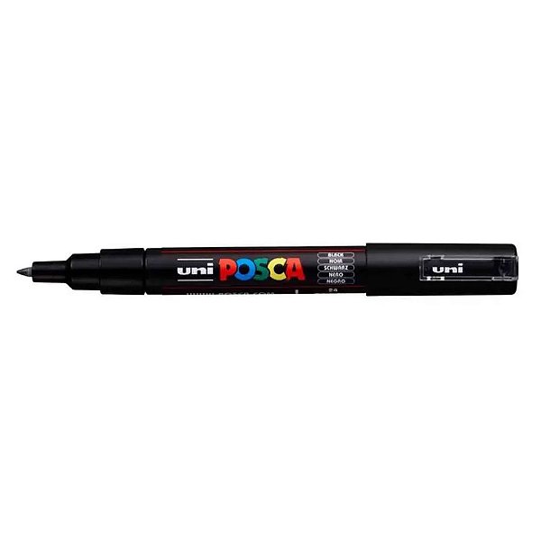 Caneta Bulled Shaped 0,7mm Posca 1m Preta - Uni