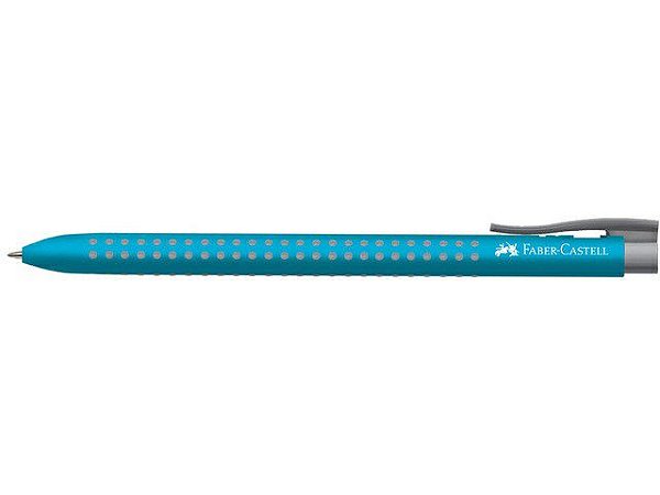 Caneta Esf Grip Retratil Media Azul Claro - Faber
