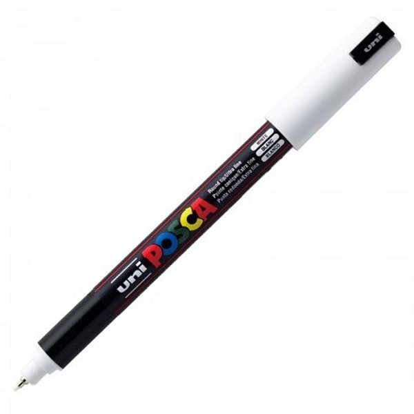 Caneta Pin Type 0,7mm Posca Branco - Uni