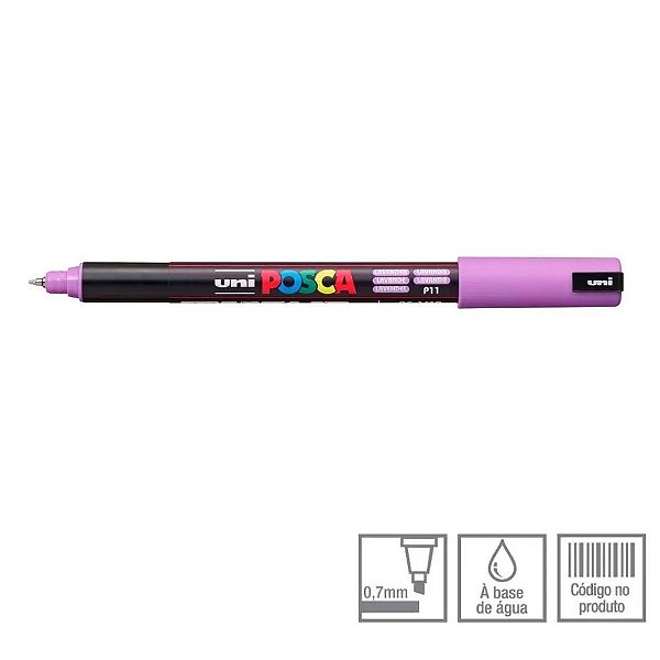 Caneta Pin Type 0,7mm Posca Lavanda - Uni