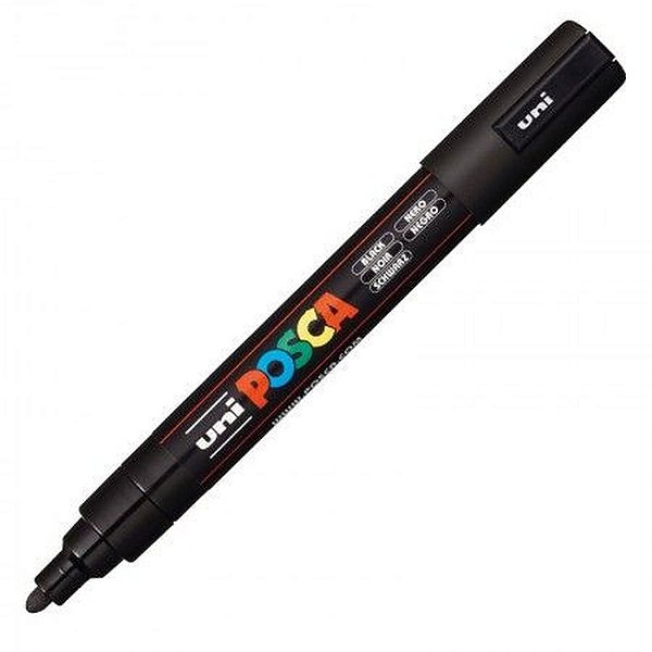 Caneta Bulled Shaped Posca 5m Preto - Uni Ball