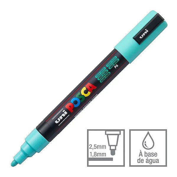 Caneta Bulled Shaped Posca 5m Verde Agua - Uni