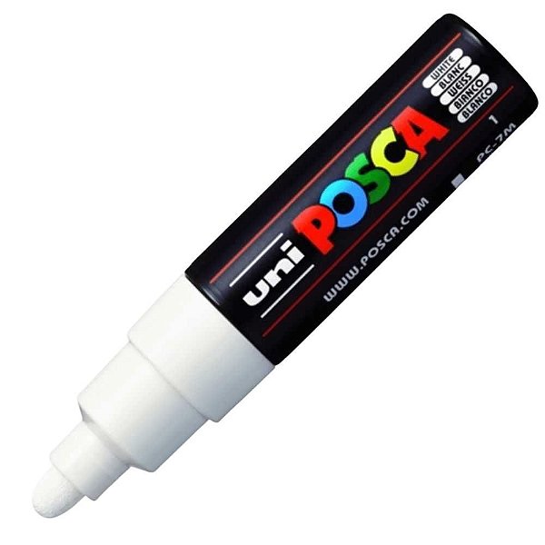 Caneta Bulled Shaped Posca 7m Branco - Uni