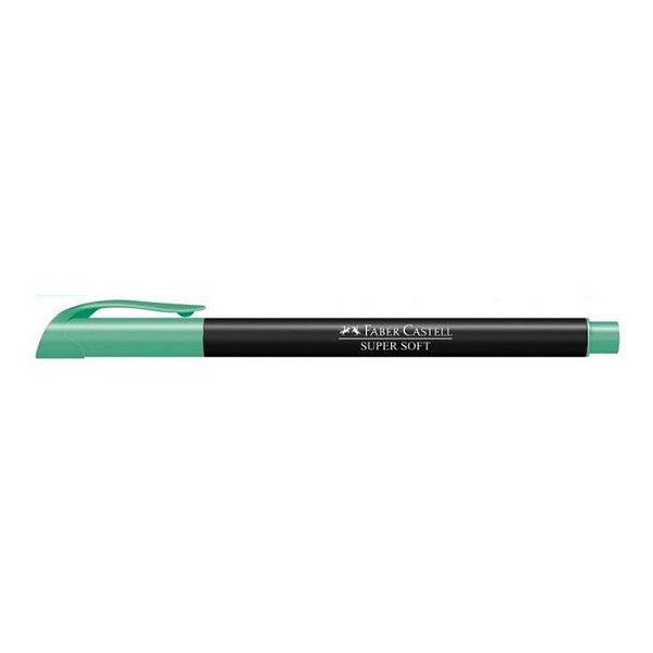 Caneta Hidrografica Supersoft Verde Agua - Faber