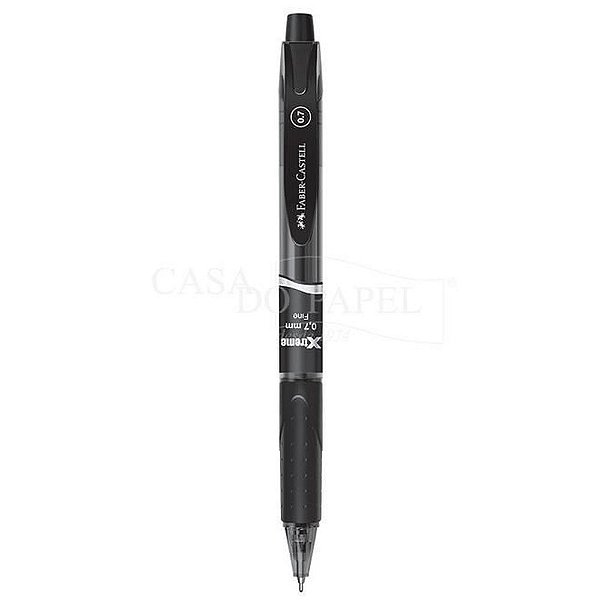 Caneta Xtreme 0,7mm Retratil Fine Preta - Faber