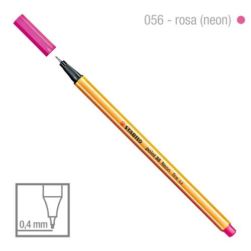 Caneta Point 88/056 0,4mm Neon Rosa - Stabilo