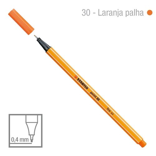 Caneta Point 88/30 0,4mm Laranja Palha - Stabilo