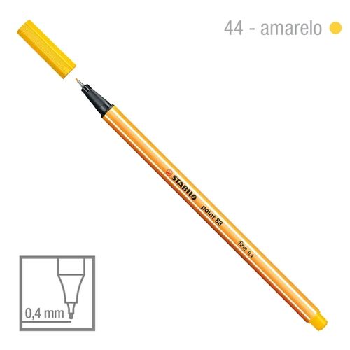 Caneta Point 88/44 0,4mm Amarelo Ouro - Stabilo