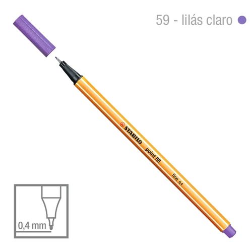 Caneta Point 88/59 0,4mm Lilas - Stabilo