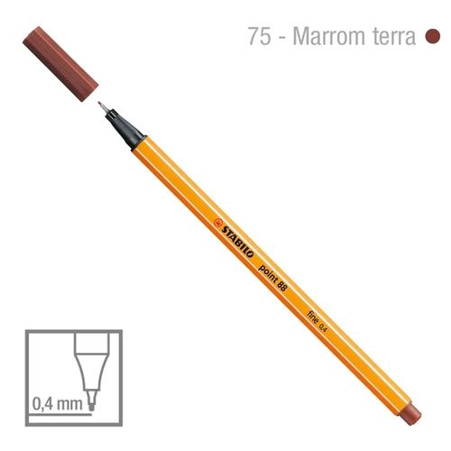 Caneta Point 88/75 0,4mm Terra - Stabilo