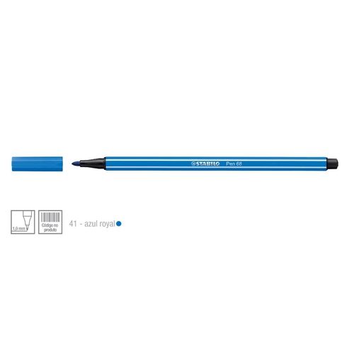 Caneta Point 68/41 1,0mm Azul Royal - Stabilo