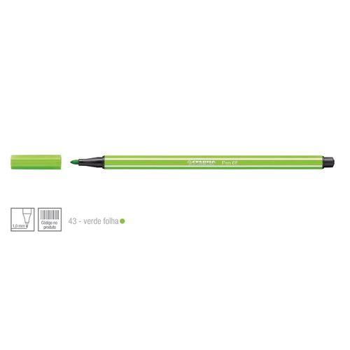 Caneta Point 68/43 1,0mm Verde Claro - Stabilo