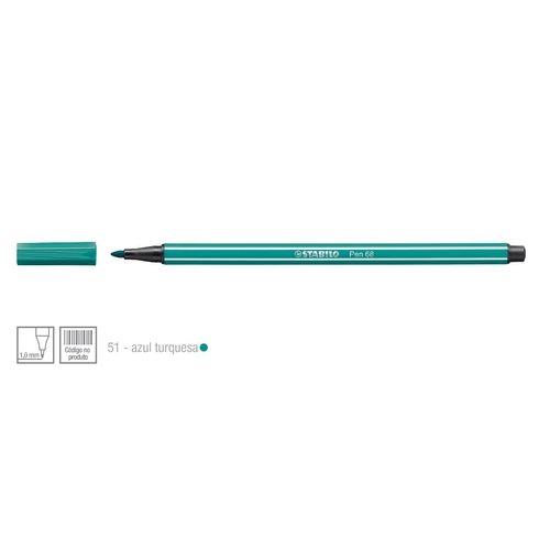 Caneta Point 68/51 1,0mm Verde Mar - Stabilo