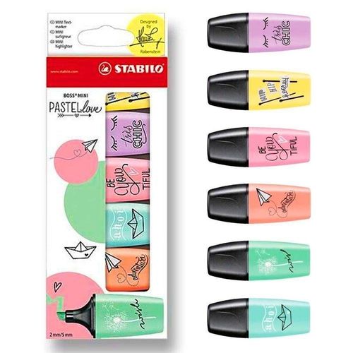 Estojo C/6 Marcador Mini Pastel Sortida - Stabilo