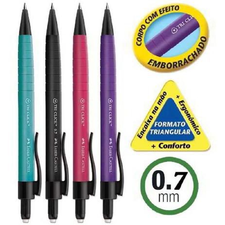 Lapiseira Tri Click 0.7mm Sortida - Faber Castell