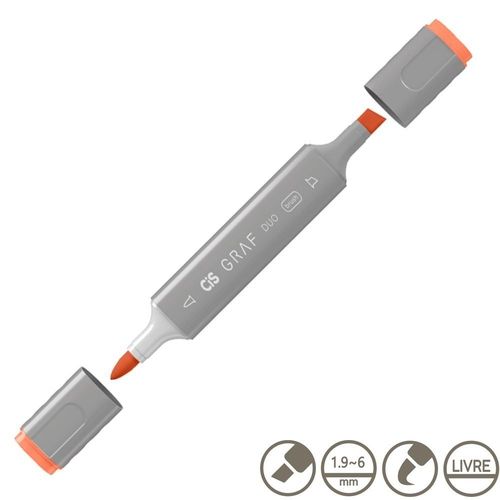 Marcador Graf Duo Brush 014 Vermilion - Cis