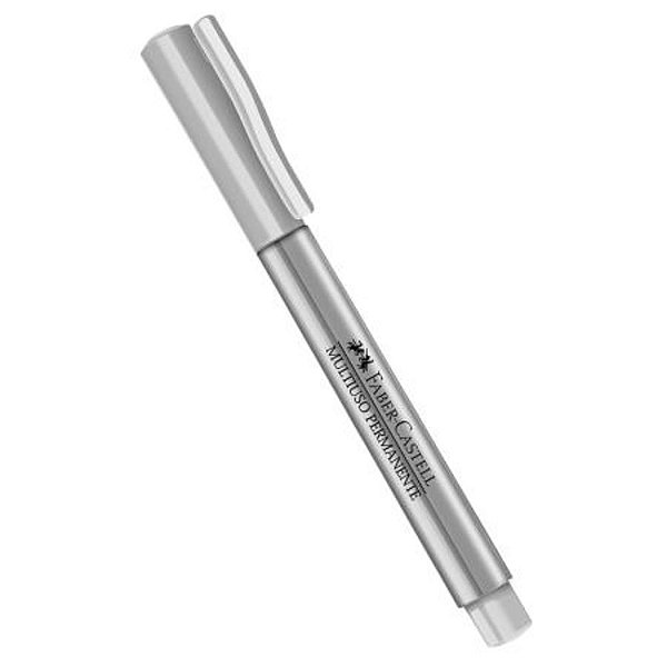 Marcador Permanente Multiuso Prata - Faber