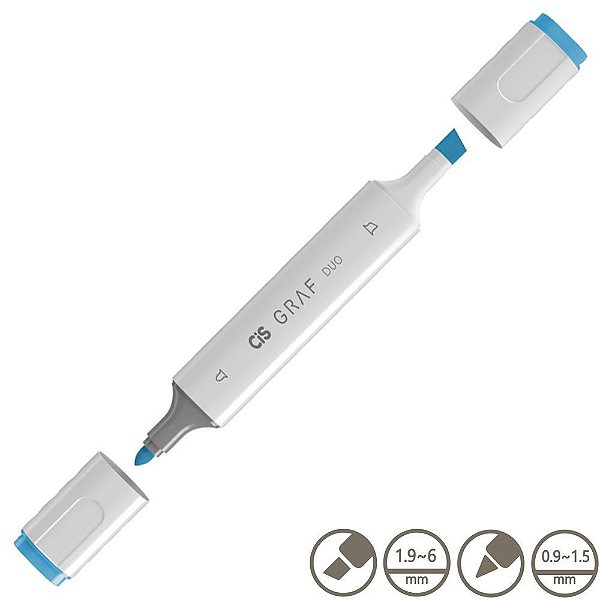 Marcador Graf Duo 076 Sky Blue - Cis