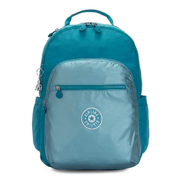 Mochila Costas Seoul Turquoise Sea Metal - Kipling