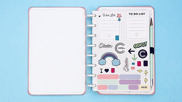 Folha Adesivo A5 Variados - Caderno Inteligente