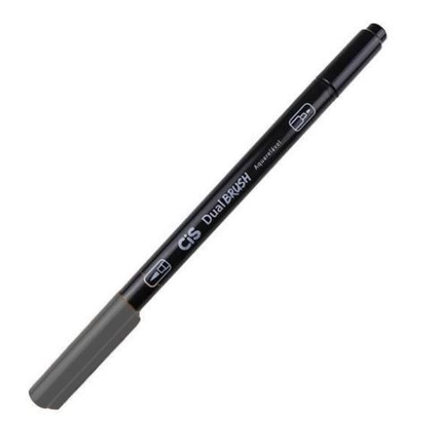 Marcador Dual Brush Aquarelavel 46 Cinza 11c - Cis