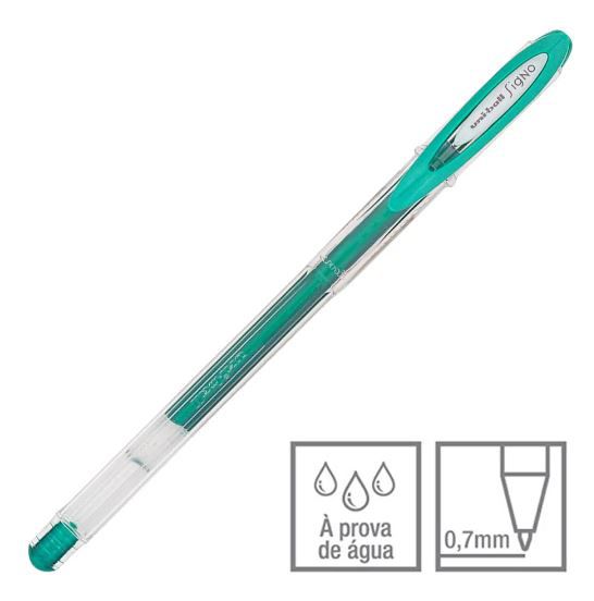 Caneta Gel Signo Noble Metal Verde - Uni