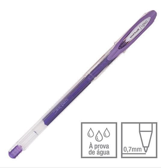 Caneta Gel Signo Noble Metal Violeta - Uni