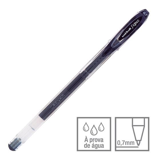 Caneta Gel 0,7mm Signo Neo Preta - Uni