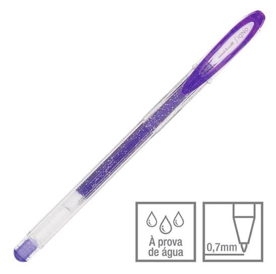 Caneta Gel 1,0 Signo Sparkling Violeta - Uni