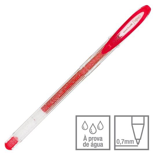 Caneta Gel 1,0 Signo Sparkling Vermelha - Uni