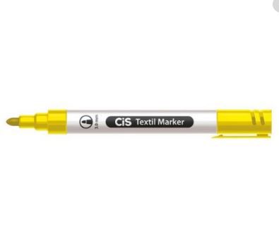 Marcador Textil 3,0mm Marker Amarelo - Cis
