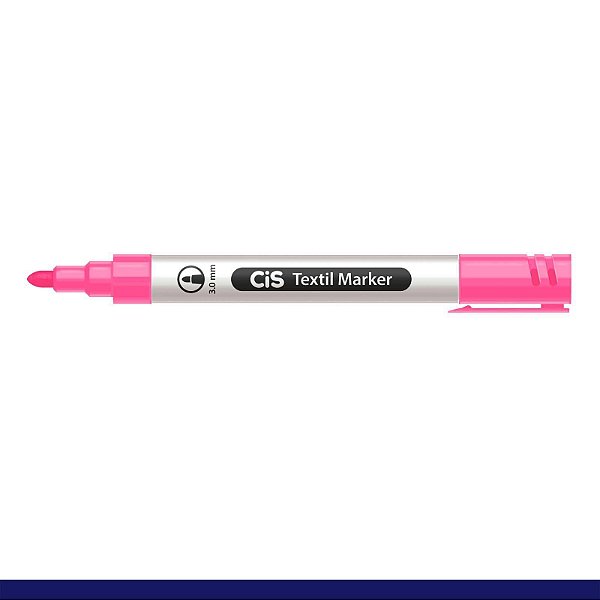 Marcador Textil 3,0mm Marker Rosa - Cis
