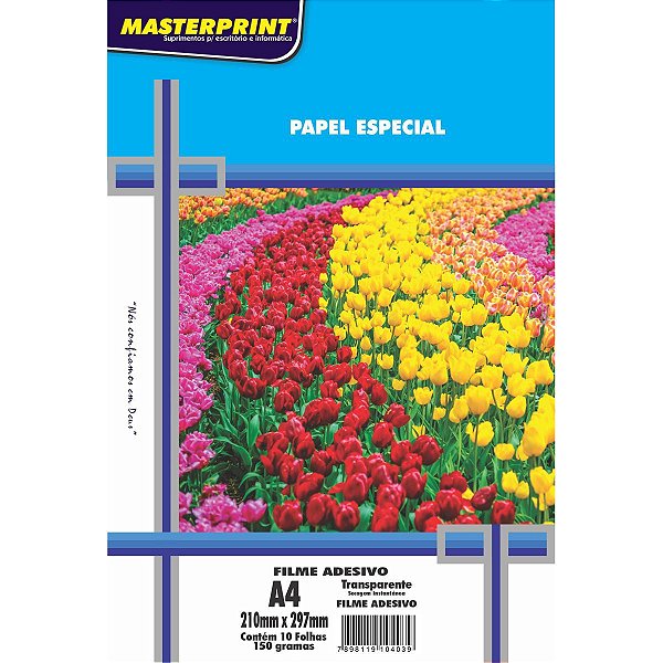 Filme Adesivo A4 150g 10f Semi Transp -masterprint