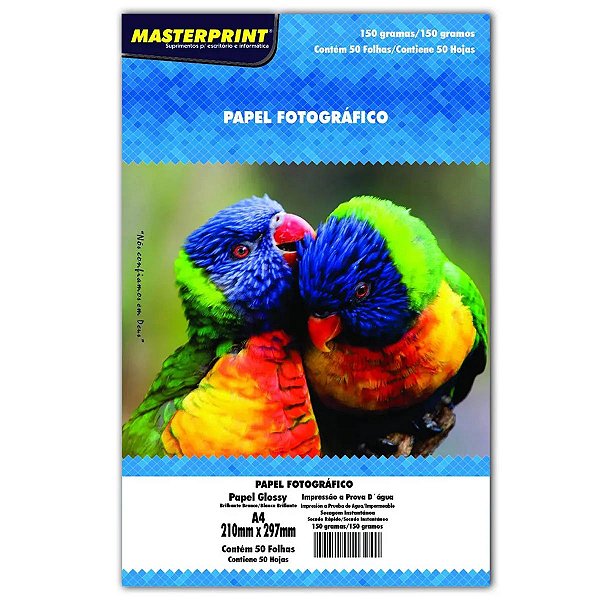 Papel Fotografico A4 150g 50f Prova D- Masterprint