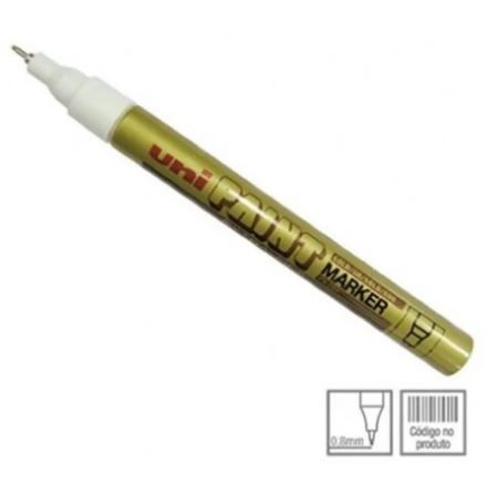 Marcador Permanente 0,8mm Paint Dourado - Uni Ball