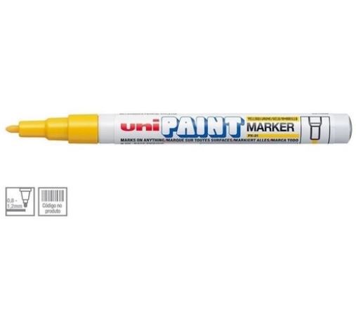 Marcador Permanente 1.2mm Paint Amarelo - Uni Ball