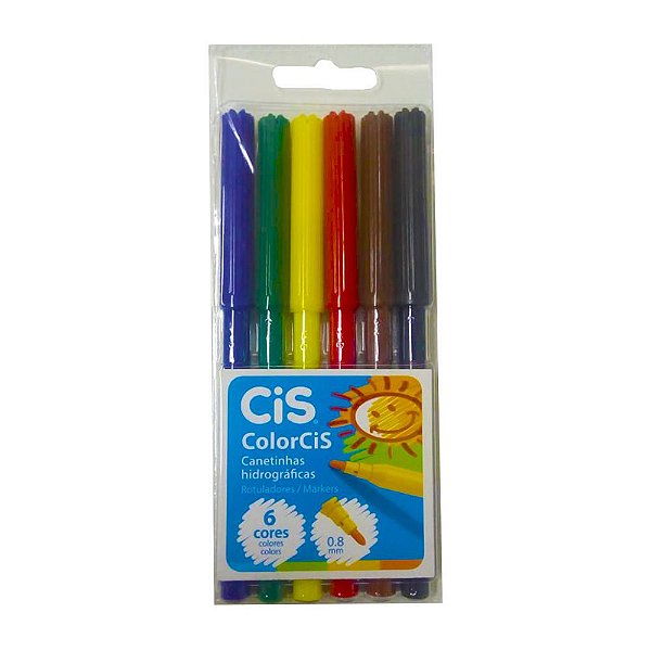 Estojo Caneta Hidrocor C/6 Colorcis - Cis
