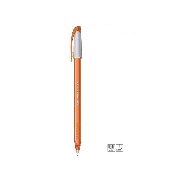 Caneta Esferografica 0,7mm Trio Bp Laranja C - Cis