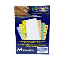 Papel Linho A4 180g 50f Branco - Offpaper