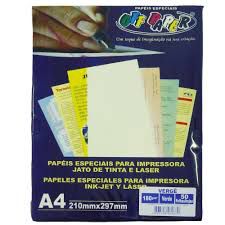 Papel Verge Verde A4 180g C/50 Fls - Off Paper