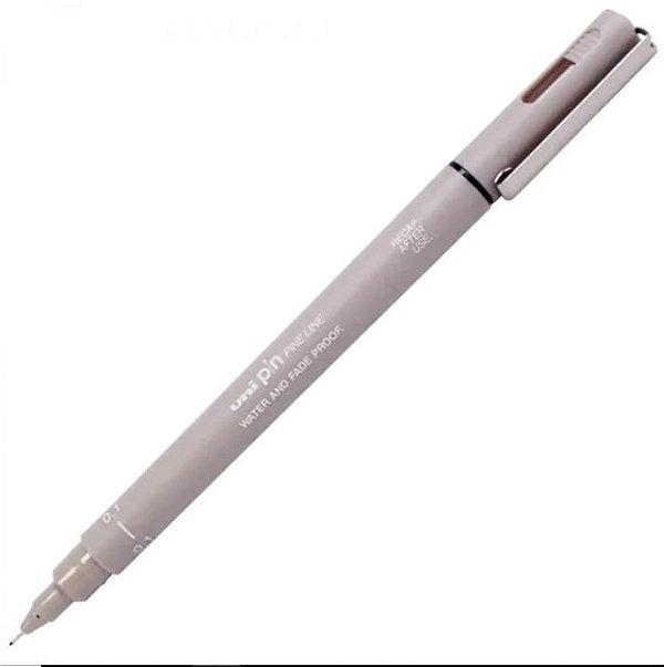 Caneta Pin Fine Line 0.1 Cinza Claro - Uni