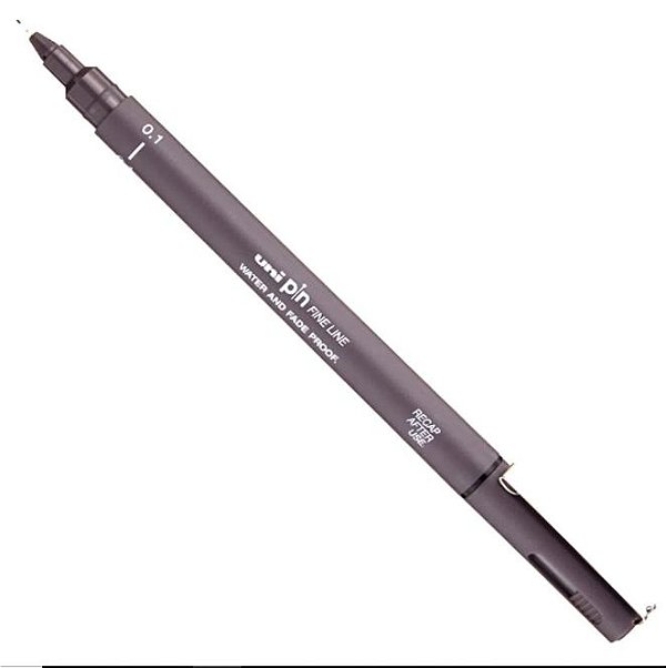 Caneta Pin Fine Line 0.1 Cinza Escuro - Uni