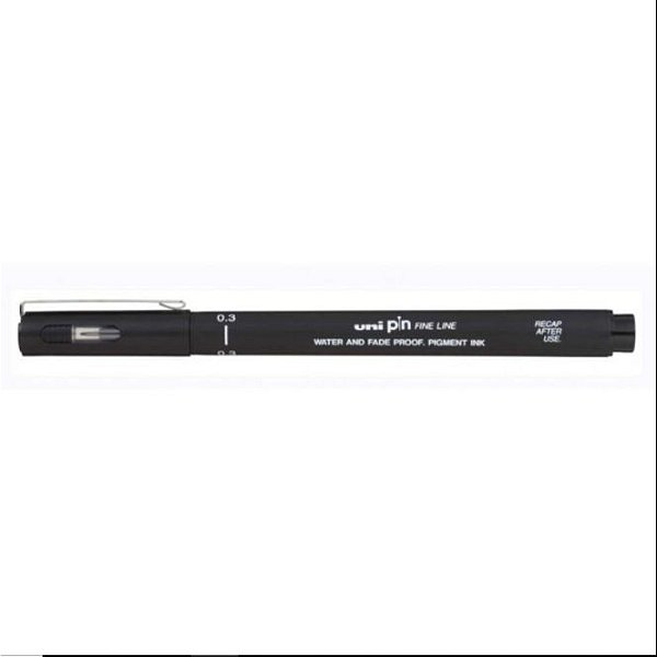 Caneta Pin Fine Line 0.3 Preta - Uni