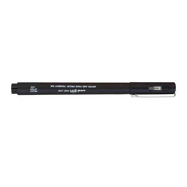 Caneta Pin Fine Line 0.2 Preta - Uni Ball