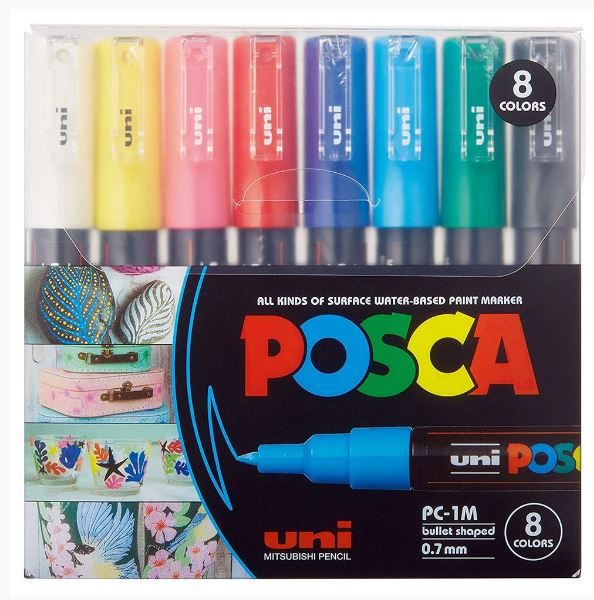 Estojo C/8 Caneta 0.7mm Posca Sortido - Uni