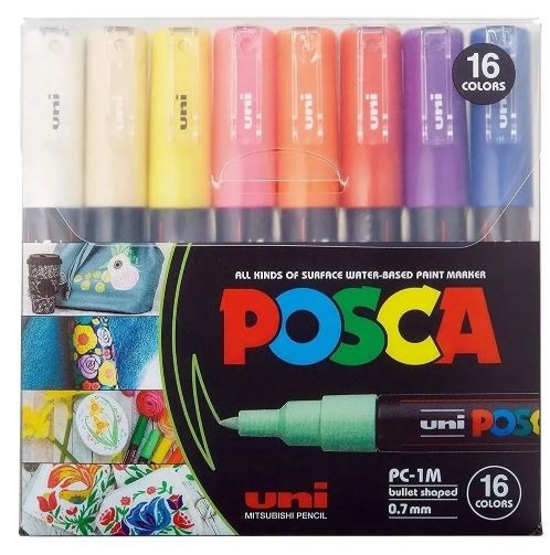 Estojo C/16 Caneta 0.7mm Posca Sortido-uni